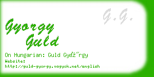 gyorgy guld business card
